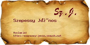 Szepessy János névjegykártya